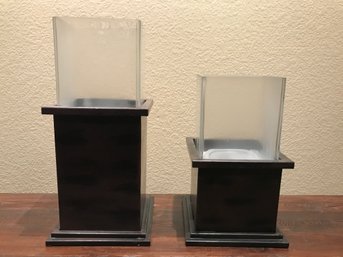 Metal And Glass Candle Holders