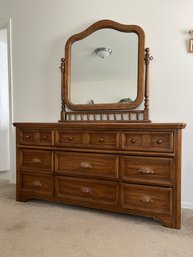 Dixie Furniture Wood Dresser With Mirror