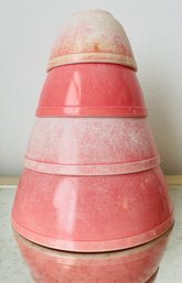 Vintage Pyrex Flamingo Pink Mixing Bowls