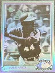 1991 Upper Deck Hologram HH1 Hank Aaron Heroes Of Baseball Card