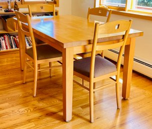 Ethan Allen Wooden Dinner Table & Chairs