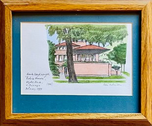 Framed Artwork Of Frank Lloyd Wrights Robie House Hyde Park