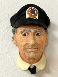 Bossons Congleton England Chalkware Head Retired Sea Captain