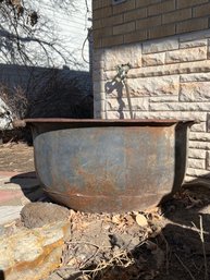 Very Large Antique Iron Planter Pot