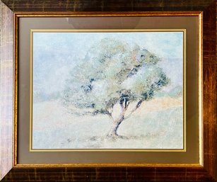 Vintage Landscape Tree Artwork, Framed Print