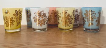 Collection Of Frank Maietta Bee And Flower Colorful Glasses