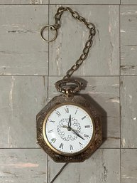 United Clock Corp. Antique Wall Hanging Clock