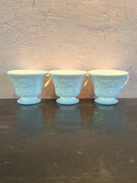Trio Of Petit Ceramic Teacups