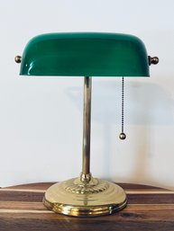 Vintage Traditional Green Bankers Lamp