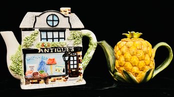 Teapot Store Front Window Antiques  Decorative &vintage Small Pineapple Teapot