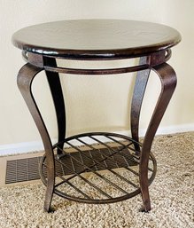 Hammered Top Metal Side Table