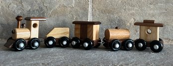 Handmade Natural Wooden Train Set