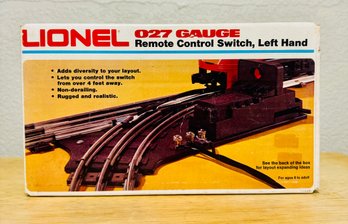 Lionel O-O27 #6-5121 Remote Control Switch Left Hand 1/2
