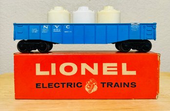 Lionel No. 6162-1 NYC Gondola With Canisters U.S. Cargo Car