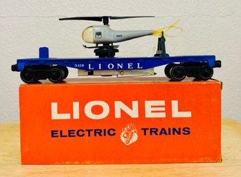Lionel No. 3419 Operating Helicopter U.S. Cargo Car