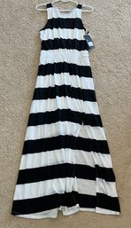 Brand New Black And White Stripped Maxi Dress