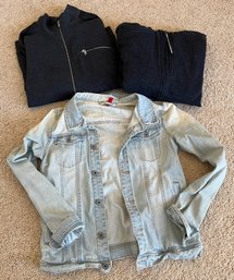 Set Of Three Womens Jackets Including Denim Jacket