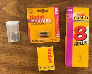Lot Of Kodak Batteries & Film Rolls
