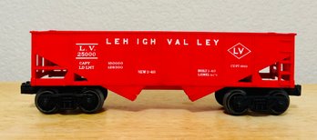 Lionel Lines Vintage Red 25000 Lehigh Valley Hopper Post War Train Car