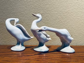 Lladro Spain Geese Figurines