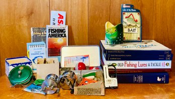 Large Assortment Of Vintage Fishing Gear, Books, And More