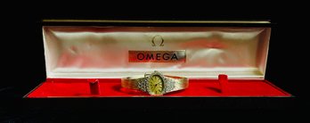 14k Yellow Gold  And Diamond Ladies Omega Watch And Appraisal Document