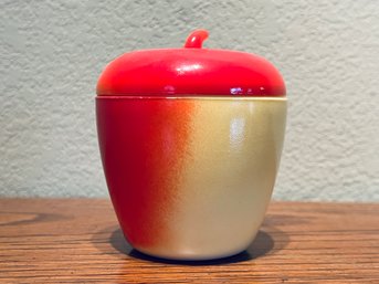 Vintage Hazel Atlas Apple Jam Milk Glass Jar