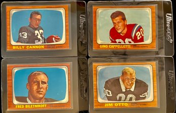 1960s Topps Trading Cards- Fred Biletnikoff, Billy Cannon, Gino Cappelletti, Jim Otto