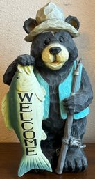 Fishing Welcome Resin Bear