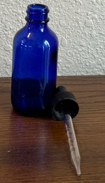 Large Collection Of Blue Glass Vials W/ Eyelet Droppers