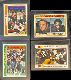 Football Trading Cards Including Dick Butkus, Walter Payton, Errol Mann