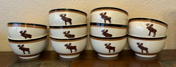 Set Of 10 Mainstays Moose Cabin Bowls