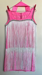 Vintage Hot Pink Flapper Girl Dress