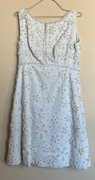 Victoria Royal Ivory Dress With Embroidered Flowers