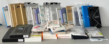 Large Assortment Of Phone Cases And Screen Protectors