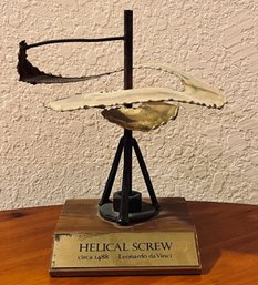 Model Of Helical Screw Sculpture By Leonardo Da Vinci