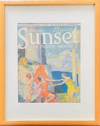 Vintage Sunset Magazine Poster In Frame