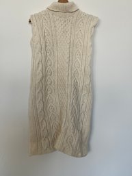 Vintage Knitted Turtleneck Sleeveless Dress