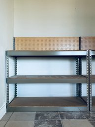 Metal And Wood Workshop Bench With Storage Shelves 1 Of 2