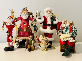 Collection Of Small Santa Claus Figurines