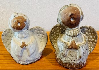 Vintage Choir Angel Pottery Figures