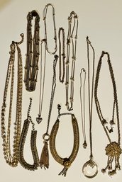 Lot Of Gold Tone Jewelry