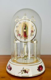 Vintage Virgin Of Guadalupe Porcelain Clock