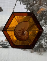 Hanging Shell Stained Glass Art