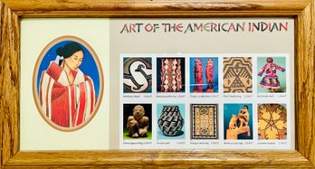 USPS Art Of The American Indian 37-Cent Postage Stamps Framed