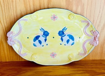 Andrea West For Presentese Hand Painted Platter Made In Italy