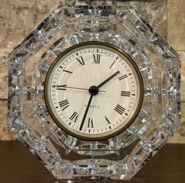 Waterford Crystal Round Decorative Desk Clock