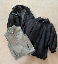 Mens And Womens Winter Jackets And Mens LL Bean Vest