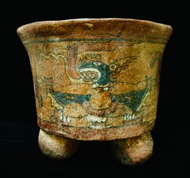 Pre Columbian Meso American Tripod Vessel