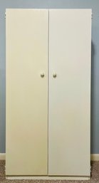 White Particle Wood Storage Cabinet